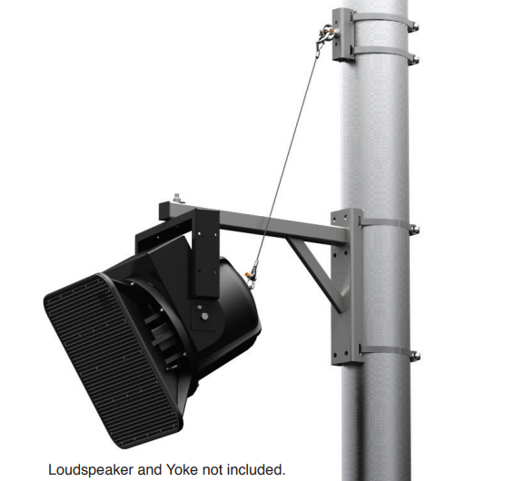 PM-24-6UP-G(ADA) POLESTAR - OUTDOOR SPEAKER POLE MOUNTING KIT, UNIFRAME GALVANIZED W/ 90" BAND KIT, 200LB/300LB WLL